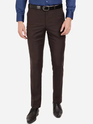 Brown Checked Classic Fit Formal Trouser | JadeBlue