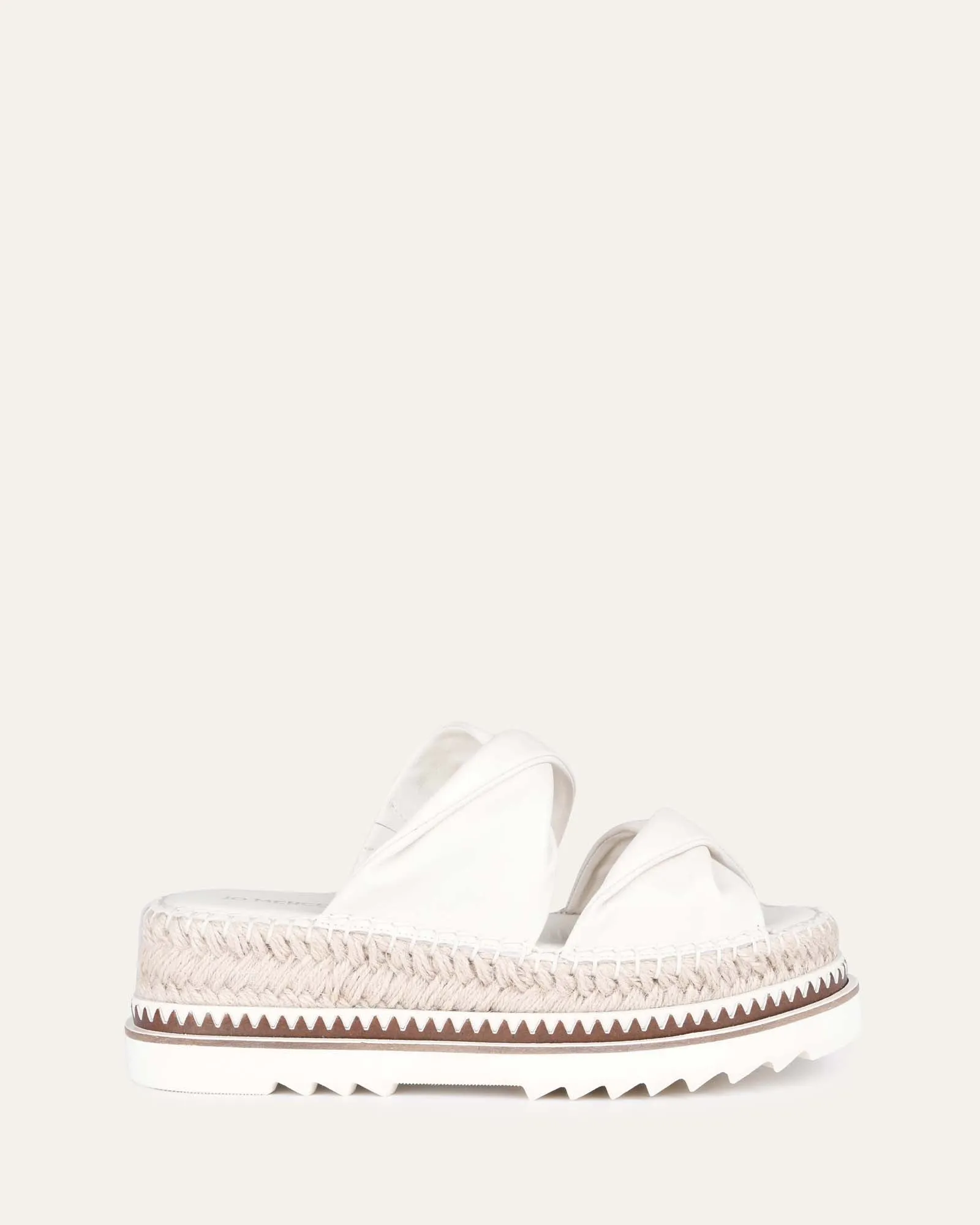 ELENA ESPADRILLE SLIDES OFF WHITE LEATHER