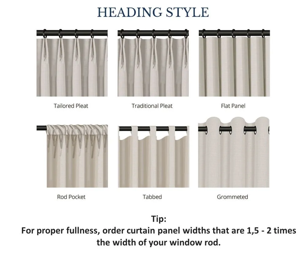 Lisse Textured Window Curtains Drapery