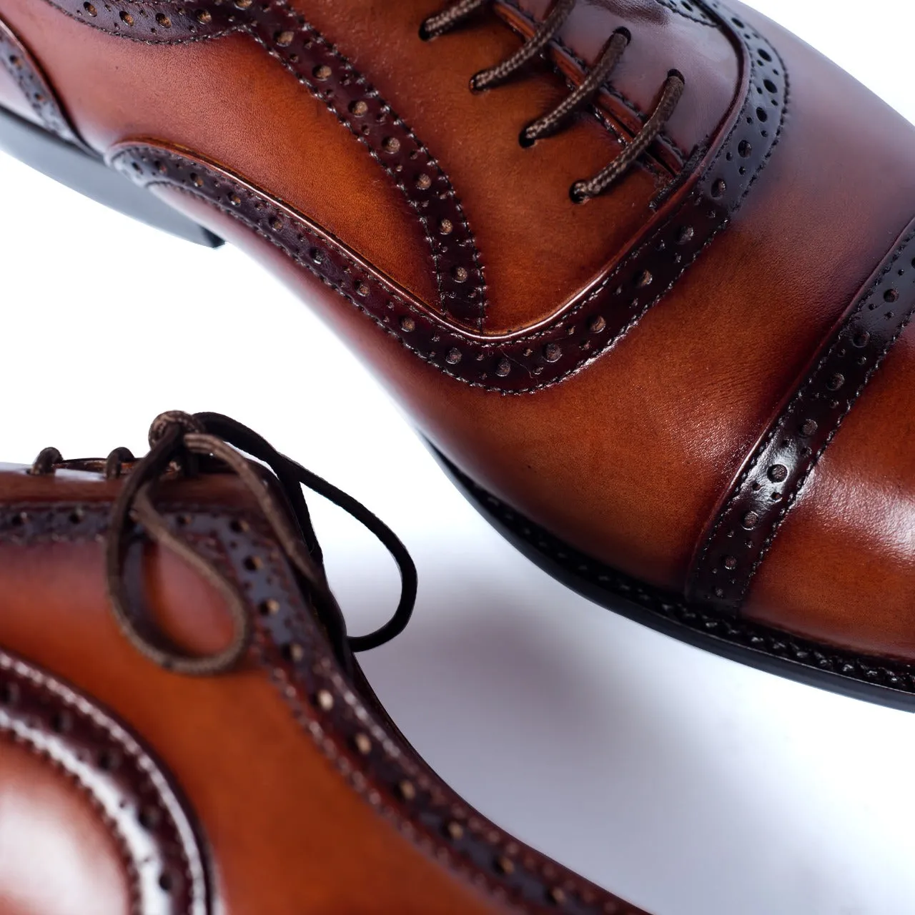 Men's Brown Brogues leather shoes - TnV collection