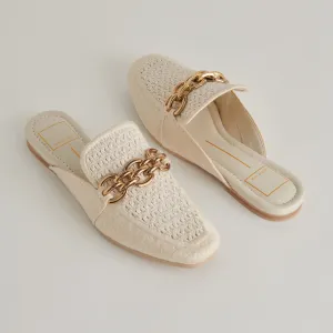 SOLINA FLATS IVORY WOVEN