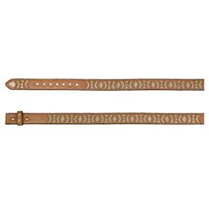 Trenditions Catchfly Women's Tan Metallic Underlay Belt